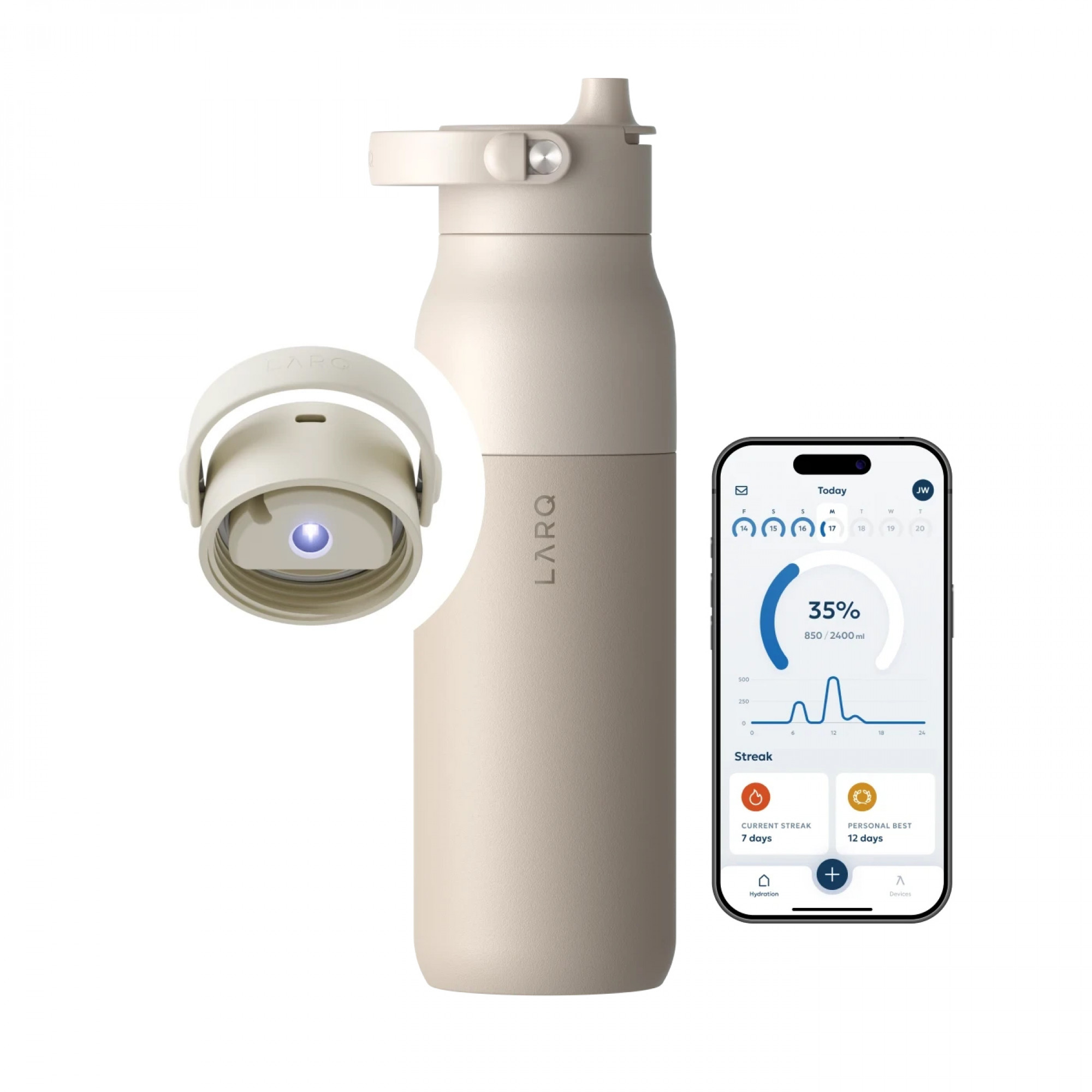 Розумна пляшка для води з функцією очищення LARQ Bottle PureVis  2 (1000ml )